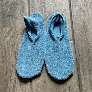 Blue Terry Cloth Slippers